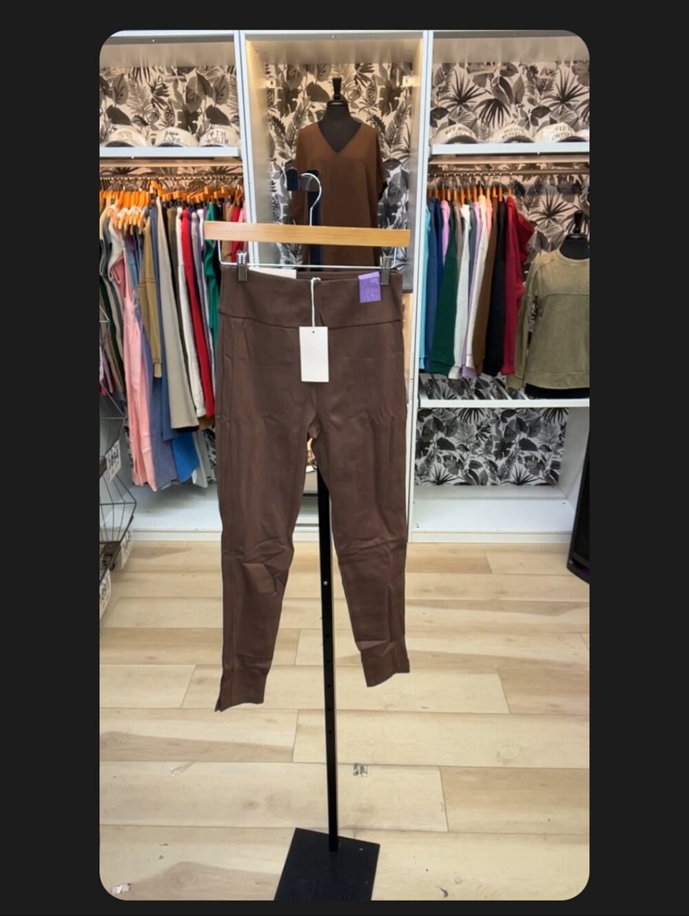Dwar Scarlett Magic Pants Brown High-Waist Ponte Leggings
